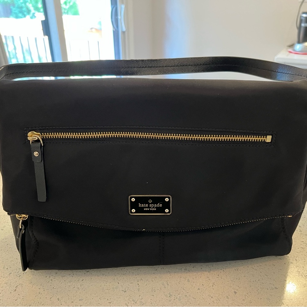 Kate Spade Black Crossbody Bag with Gold Logo